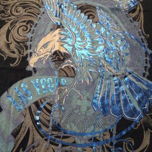 Las Vegas Eagle Cotton Blue Feathers Black Men's 2XL Short Sleeve T-Shirt